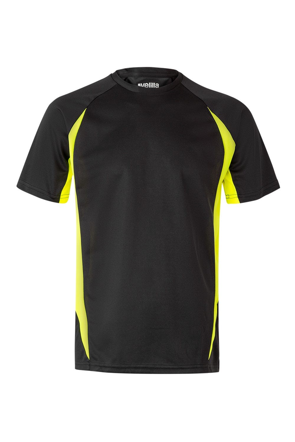 CAMISETA TÉCNICA BICOLOR NEGRO/NARANJA FLÚOR